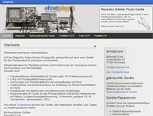 Tablet Screenshot of ehretphysik.de